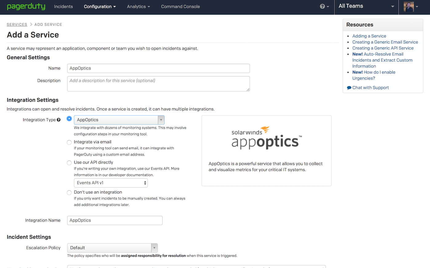 PagerDuty — AppOptics Knowledge Base